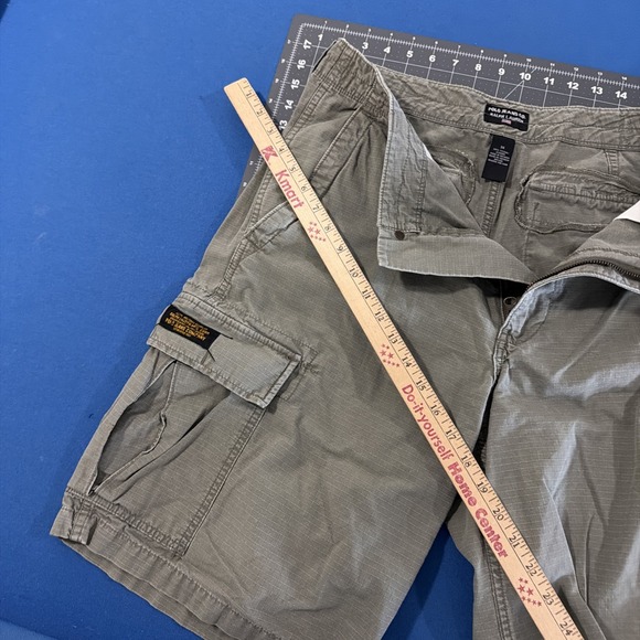 Polo Jeans Co Cargo Shorts Mens 34 Green Military Surplus Paratrooper Y2K